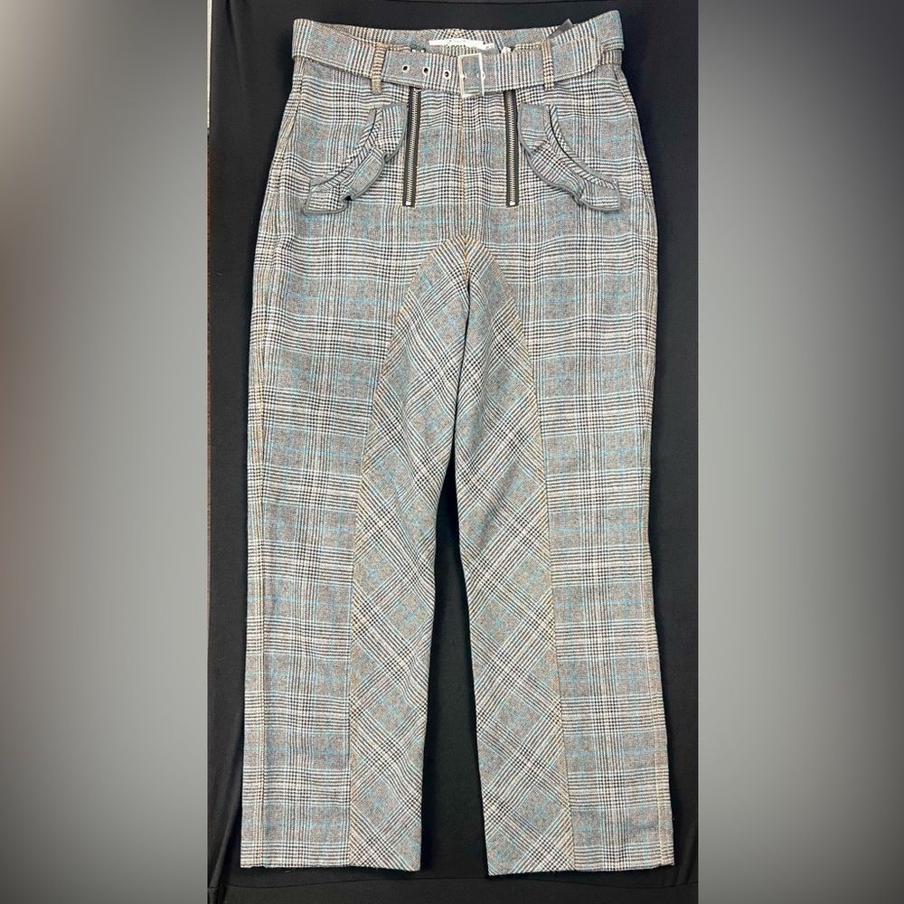 Self-Portrait Lexi Plaid High Rise Pants - Picture 4 of 12